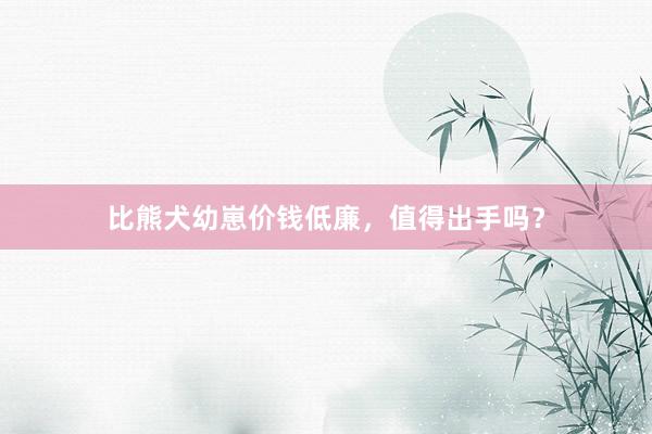 比熊犬幼崽价钱低廉，值得出手吗？